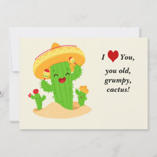Cartes Pour Fêtes Annuelles Cactus mignon