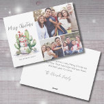 Cartes Pour Fêtes Annuelles Cactus Snowman Photo Joyeux Noël<br><div class="desc">Carte de vacances photo Horizontal Joyeux Cactus de Noël Snowman. Ajoutez une touche festive à vos salutations de vacances avec ce design fantaisiste avec un bonhomme de neige en cactus aquarelle entouré de cactus verts et de succulents, tous ornés de lumières de vacances colorées. L'oeuvre ludique inspirée du désert apparaît...</div>