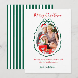 Cartes Pour Fêtes Annuelles Cadavre de mâchoire vert Festif Photo Noël