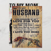 Cartes Pour Fêtes Annuelles Cadeau à mon mari | Jolie lettre au mari | (Devant / Derrière)