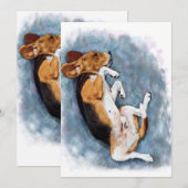 Cartes Pour Fêtes Annuelles Cadeau beagle, Cadeau Amoureux des chiens, Idée ca (Devant / Derrière)
