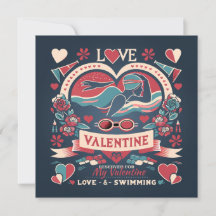 Cadeau d'amour de natation de la Saint-Valentin