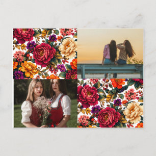 Cartes Pour Fêtes Annuelles Cadeau d'amour floral moderne esthétique