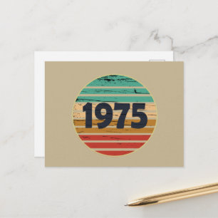 Cartes Pour Fêtes Annuelles Cadeau d'anniversaire vintage né en 1975
