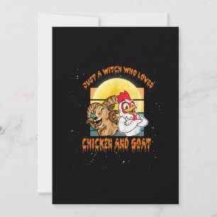 Cartes Pour Fêtes Annuelles Cadeau de costume d'Halloween de poulet et de chèv