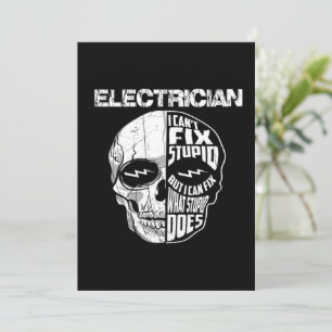 Cartes Pour Fêtes Annuelles Cadeau de crâne Je ne peux pas réparer bête Électr