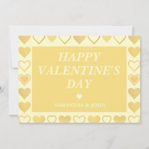 Cartes Pour Fêtes Annuelles Cadeau de la Saint-Valentin Cœurs Minimaux Crème C