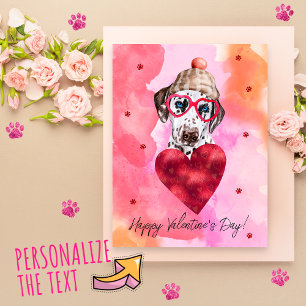 Cartes Pour Fêtes Annuelles Cadeau de la Saint-Valentin pour chien Dalmatien O