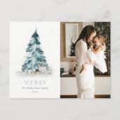 Cartes Pour Fêtes Annuelles Cadeau de l'arbre de Noël pin peinture aquarelle n (Devant)