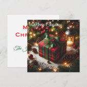 Cartes Pour Fêtes Annuelles Cadeau de Noël (Devant / Derrière)