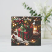 Cartes Pour Fêtes Annuelles Cadeau de Noël (Debout devant)