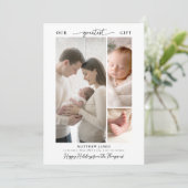 Cartes Pour Fêtes Annuelles Cadeau de Noël au-dessus de bébé moderne simple 3 (Debout devant)