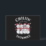 Cartes Pour Fêtes Annuelles Cadeau de Noël bonhomme de neige en train de se dé<br><div class="desc">Cadeau de Noël bonhomme de neige en train de se détendre avec mes snowmies</div>