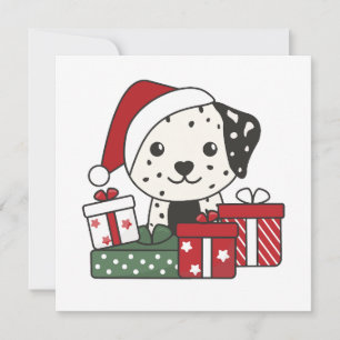 Cartes Pour Fêtes Annuelles Cadeau de Noël Dalmatien Chiens d'hiver