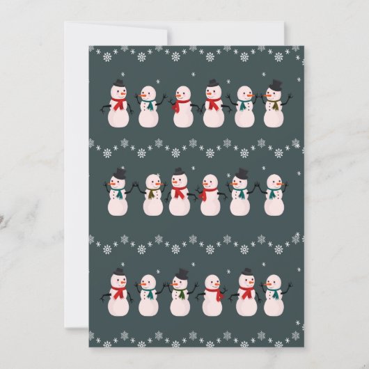 Cartes Pour Fêtes Annuelles Cadeau de Noël | Joli Snowman À Travers La Neige (Devant)