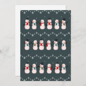 Cartes Pour Fêtes Annuelles Cadeau de Noël | Joli Snowman À Travers La Neige (Devant / Derrière)