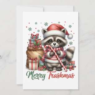 Cartes Pour Fêtes Annuelles Cadeau de Noël Joyeux Trashmas