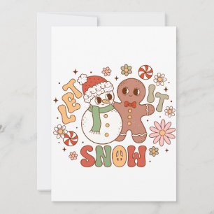 Cartes Pour Fêtes Annuelles Cadeau de Noël Laissez-le neiger