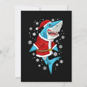 Cartes Pour Fêtes Annuelles Cadeau de Noël requin garçons enfants Santa Sharkm