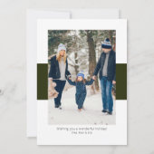 Cartes Pour Fêtes Annuelles Cadeau de Noël vert Collage avec Bow en ruban (Dos)