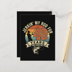 Cartes Pour Fêtes Annuelles Cadeau de pêche drôle pour 40 ans