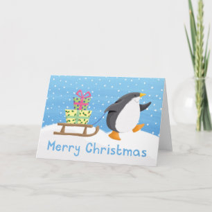Cartes Pour Fêtes Annuelles cadeau de pingouin