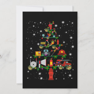 Cartes Pour Fêtes Annuelles Cadeau de pompier Joyeux pompier de Noël Fun