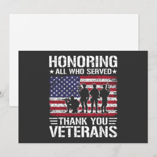 Cartes Pour Fêtes Annuelles Cadeau de service militaire patriotique Merci aux