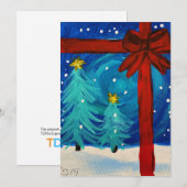 Cartes Pour Fêtes Annuelles Cadeau de vacances (Devant / Derrière)