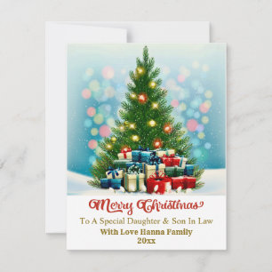 Cartes Pour Fêtes Annuelles Cadeau de vacances élégant pour la famille I Sapin