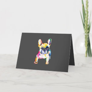 Cartes Pour Fêtes Annuelles Cadeau Dessin Aquarelle Original Bouledogue França