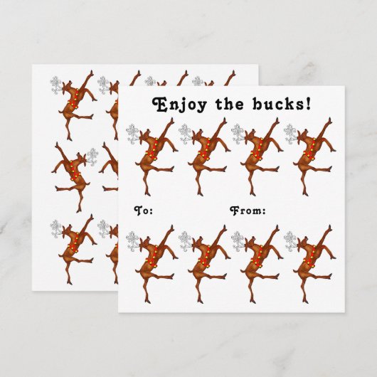 Cartes Pour Fêtes Annuelles Cadeau en espèces de Noël (Devant / Derrière)