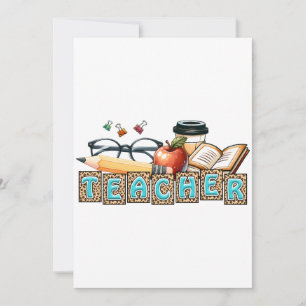 Cartes Pour Fêtes Annuelles Cadeau Enseignant Crayon Enseignant