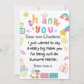 Cartes Pour Fêtes Annuelles Cadeau enseignant personnalisé, Cadeau enseignant, (Devant)