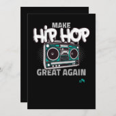 Cartes Pour Fêtes Annuelles Cadeau Hip hop| Rendre le Hip hop plus grand (Devant / Derrière)