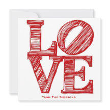 Cadeau moderne Saint-Valentin Rouge Joyeux