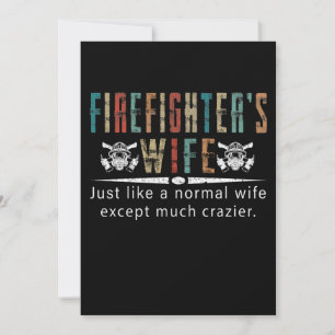 Cartes Pour Fêtes Annuelles Cadeau pompier Amoureux des femmes pompiers