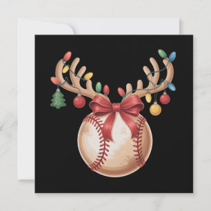 Cartes Pour Fêtes Annuelles Cadeau pour amateur de baseball de Noël Joueur Xma