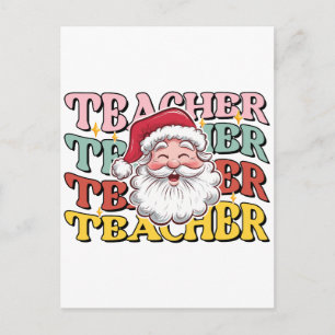 Cartes Pour Fêtes Annuelles Cadeau pour Enseignant Père Noël Enseignant