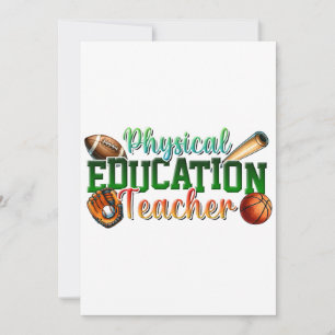 Cartes Pour Fêtes Annuelles Cadeau pour enseignant Professeur d'éducation ph