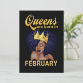 Cartes Pour Fêtes Annuelles Cadeaux d'anniversaire | Les Reines Sont Nées En F (Debout devant)