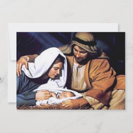 Cartes Pour Fêtes Annuelles Cadeaux de crèches pour Noël (Devant)