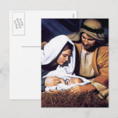 Cartes Pour Fêtes Annuelles Cadeaux de crèches pour Noël (Devant / Derrière)
