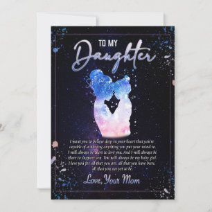 Cartes Pour Fêtes Annuelles Cadeaux de fille   Lettre À Ma Fille De Maman