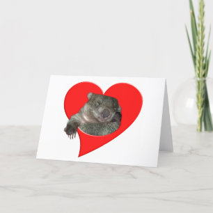 Cartes Pour Fêtes Annuelles Cadeaux de la Saint Valentin, Wombat Love!