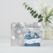 Cartes Pour Fêtes Annuelles Cadeaux de neige Joyeux Noël (Debout devant)