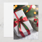 Cartes Pour Fêtes Annuelles Cadeaux de Noël (Devant / Derrière)
