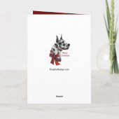 Cartes Pour Fêtes Annuelles Cadeaux de Noël Arlequin Great Dane (Dos)