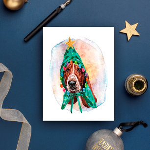 Cartes Pour Fêtes Annuelles Cadeaux de Noël Basset Hound pour les amateurs de 