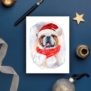 Cartes Pour Fêtes Annuelles Cadeaux de Noël Bouledogue Anglais pour les amoure